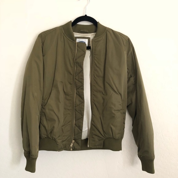 old navy green bomber jacket